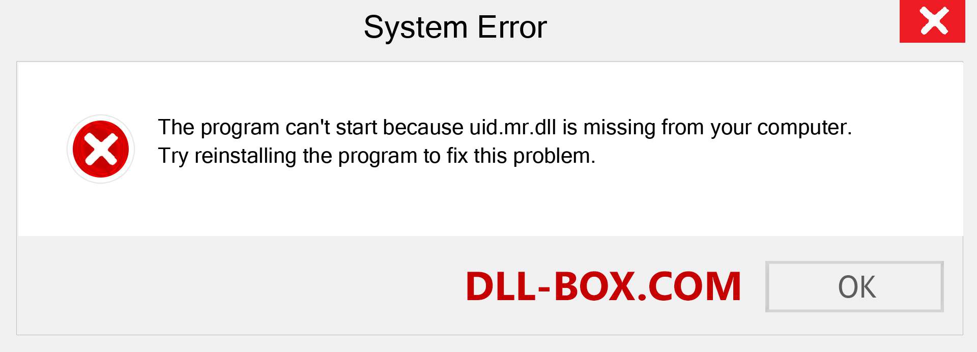  uid.mr.dll file is missing?. Download for Windows 7, 8, 10 - Fix  uid.mr dll Missing Error on Windows, photos, images